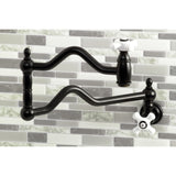 Heritage Two-Handle 1-Hole Wall Mount Pot Filler Faucet