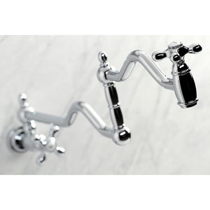 Heritage Two-Handle 1-Hole Wall Mount Pot Filler Faucet