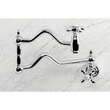 Heritage Two-Handle 1-Hole Wall Mount Pot Filler Faucet