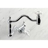 Heritage Two-Handle 1-Hole Wall Mount Pot Filler Faucet