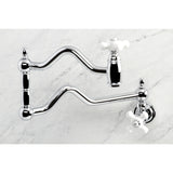 Heritage Two-Handle 1-Hole Wall Mount Pot Filler Faucet