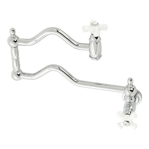 Heritage Two-Handle 1-Hole Wall Mount Pot Filler Faucet