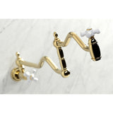 Heritage Two-Handle 1-Hole Wall Mount Pot Filler Faucet