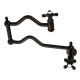 Heritage Two-Handle 1-Hole Wall Mount Pot Filler Faucet