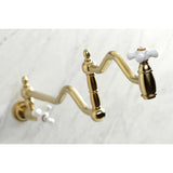 Heritage Two-Handle 1-Hole Wall Mount Pot Filler Faucet