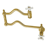 Heritage Two-Handle 1-Hole Wall Mount Pot Filler Faucet