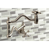 Heritage Two-Handle 1-Hole Wall Mount Pot Filler Faucet