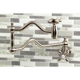 Heritage Two-Handle 1-Hole Wall Mount Pot Filler Faucet