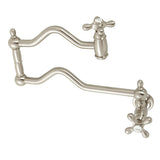 Heritage Two-Handle 1-Hole Wall Mount Pot Filler Faucet