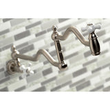 Heritage Two-Handle 1-Hole Wall Mount Pot Filler Faucet