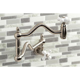 Heritage Two-Handle 1-Hole Wall Mount Pot Filler Faucet