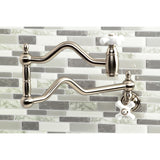 Heritage Two-Handle 1-Hole Wall Mount Pot Filler Faucet