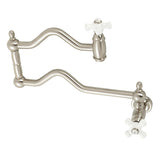 Heritage Two-Handle 1-Hole Wall Mount Pot Filler Faucet