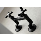 Kingston Double-Handle 2-Hole Wall-Mount Bridge Kitchen Faucet
