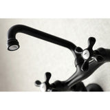 Kingston Double-Handle 2-Hole Wall-Mount Bridge Kitchen Faucet