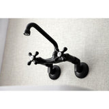 Kingston Double-Handle 2-Hole Wall-Mount Bridge Kitchen Faucet