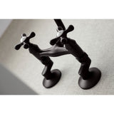 Kingston Double-Handle 2-Hole Wall-Mount Bridge Kitchen Faucet