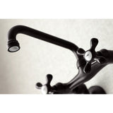Kingston Double-Handle 2-Hole Wall-Mount Bridge Kitchen Faucet