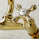 Kingston Double-Handle 2-Hole Wall-Mount Bridge Kitchen Faucet