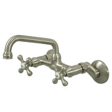 Kingston Two-Handle 2-Hole Wall Mount Kitchen Faucet