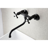 Kingston Double-Handle 2-Hole Wall Mount Bathroom Faucet