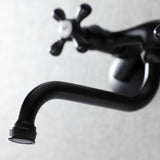 Kingston Double-Handle 2-Hole Wall Mount Bathroom Faucet