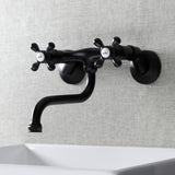 Kingston Double-Handle 2-Hole Wall Mount Bathroom Faucet