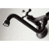 Kingston Double-Handle 2-Hole Wall Mount Bathroom Faucet