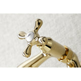Kingston Double-Handle 2-Hole Wall Mount Bathroom Faucet