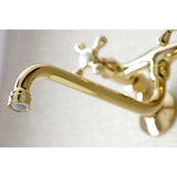 Kingston Double-Handle 2-Hole Wall Mount Bathroom Faucet