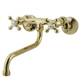 Kingston Double-Handle 2-Hole Wall Mount Bathroom Faucet