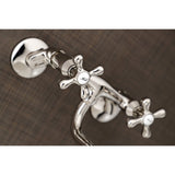 Kingston Double-Handle 2-Hole Wall Mount Bathroom Faucet