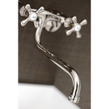 Kingston Double-Handle 2-Hole Wall Mount Bathroom Faucet