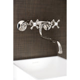 Kingston Double-Handle 2-Hole Wall Mount Bathroom Faucet