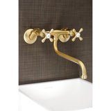 Kingston Double-Handle 2-Hole Wall Mount Bathroom Faucet