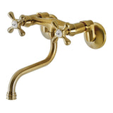 Kingston Double-Handle 2-Hole Wall Mount Bathroom Faucet