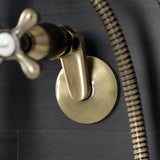 Kingston Two-Handle Clawfoot Tub Faucet with Hand Shower