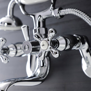 Kingston Two-Handle Clawfoot Tub Faucet with Hand Shower