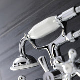 Kingston Two-Handle Clawfoot Tub Faucet with Hand Shower
