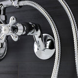 Kingston Two-Handle Clawfoot Tub Faucet with Hand Shower