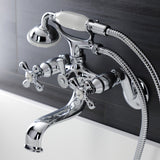 Kingston Two-Handle Clawfoot Tub Faucet with Hand Shower