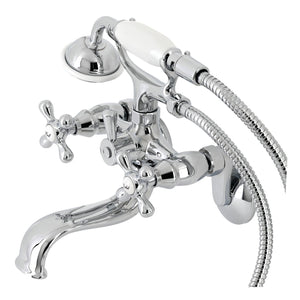 Kingston Two-Handle Clawfoot Tub Faucet with Hand Shower