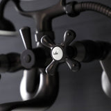Kingston Two-Handle Clawfoot Tub Faucet with Hand Shower
