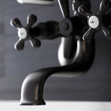 Kingston Two-Handle Clawfoot Tub Faucet with Hand Shower