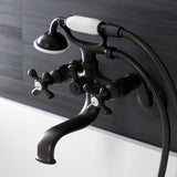 Kingston Two-Handle Clawfoot Tub Faucet with Hand Shower
