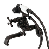 Kingston Two-Handle Clawfoot Tub Faucet with Hand Shower
