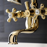 Kingston Two-Handle Clawfoot Tub Faucet with Hand Shower