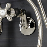 Kingston Two-Handle Clawfoot Tub Faucet with Hand Shower
