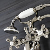 Kingston Two-Handle Clawfoot Tub Faucet with Hand Shower