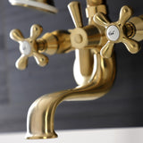 Kingston Two-Handle Clawfoot Tub Faucet with Hand Shower